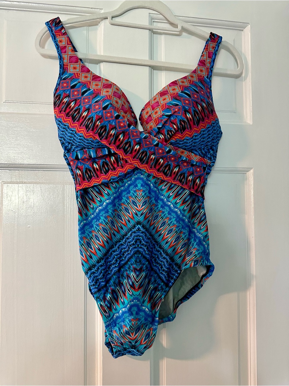 Miraclesuit Blue & Pink Multi-Pattern One-Piece Swimsuit